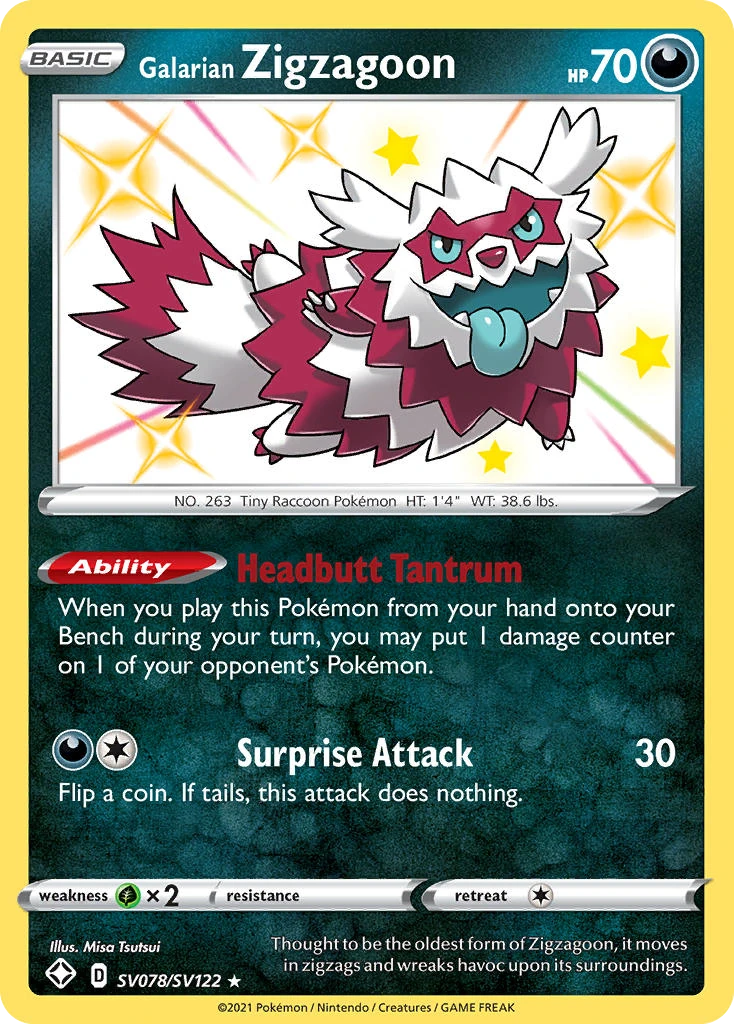Galarian Zigzagoon SV078/122