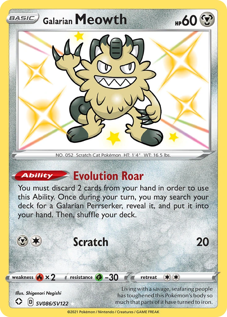 Galarian Meowth SV086/122