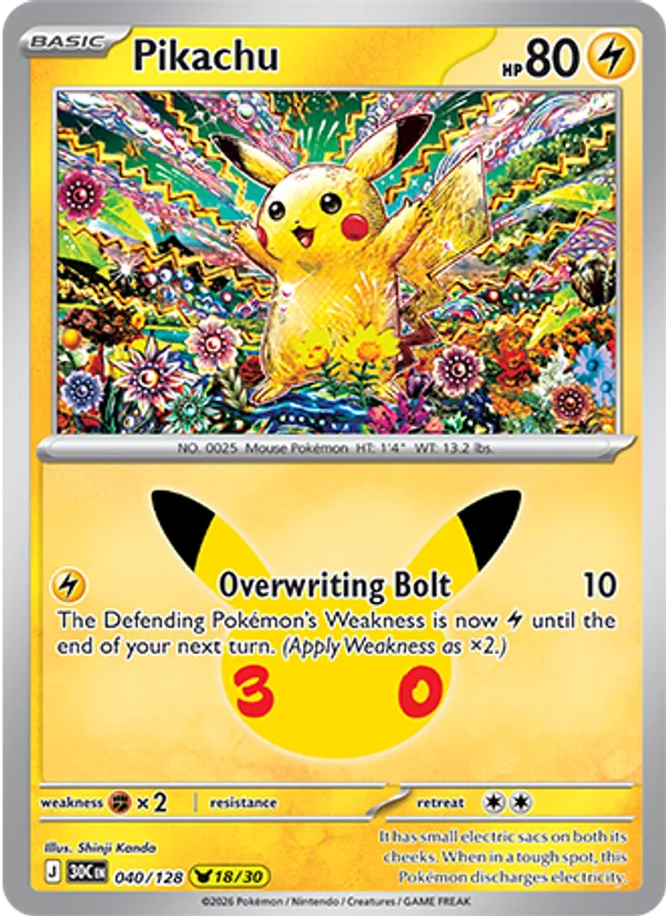 Pikachu 040/128