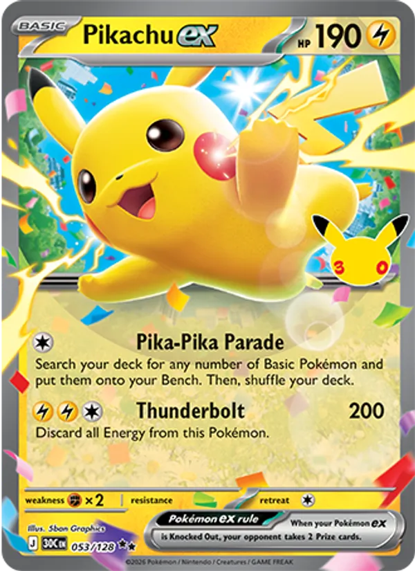 Pikachu ex 053/128