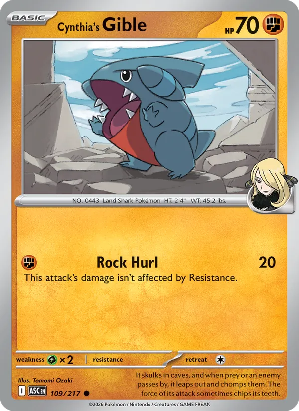Cynthia's Gible 109/217