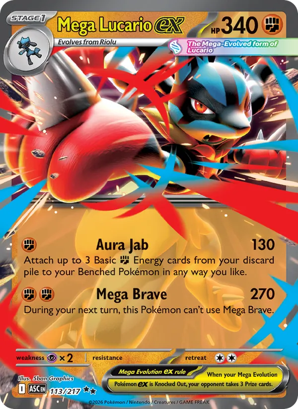 Mega Lucario ex 113/217