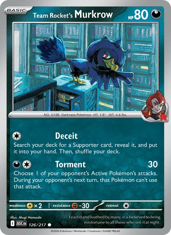 Team Rocket's Murkrow 126/217
