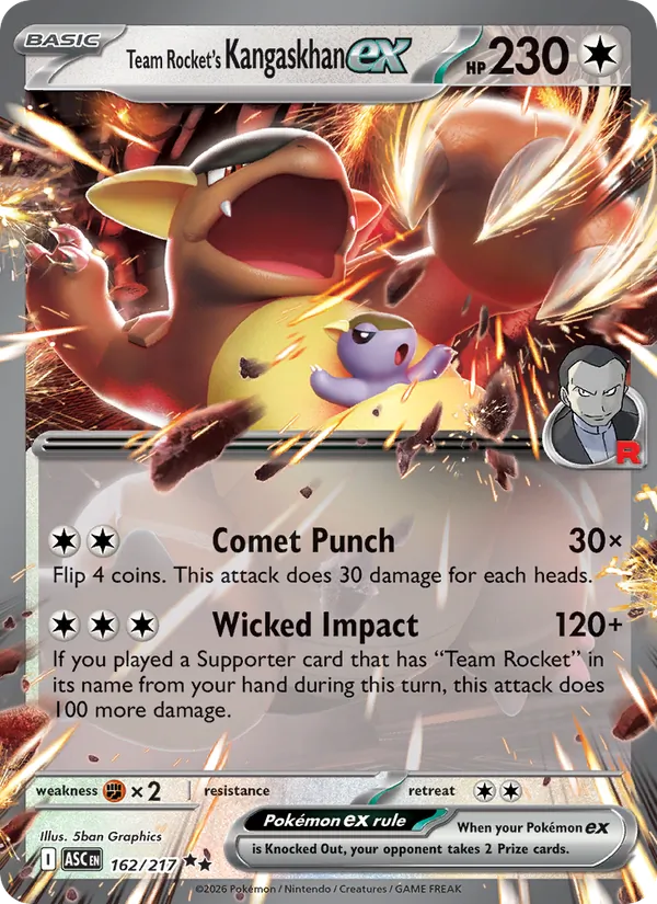 Team Rocket's Kangaskhan ex 162/217