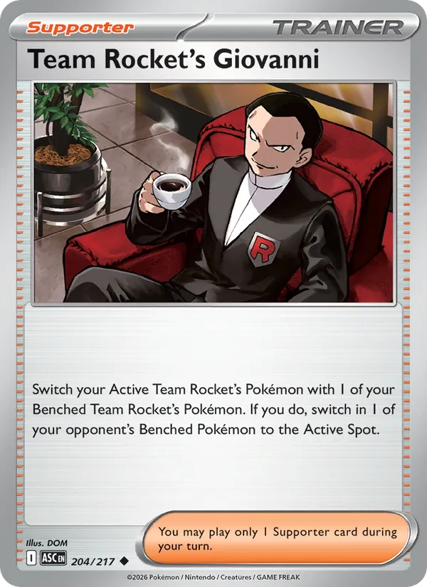 Team Rocket's Giovanni 204/217