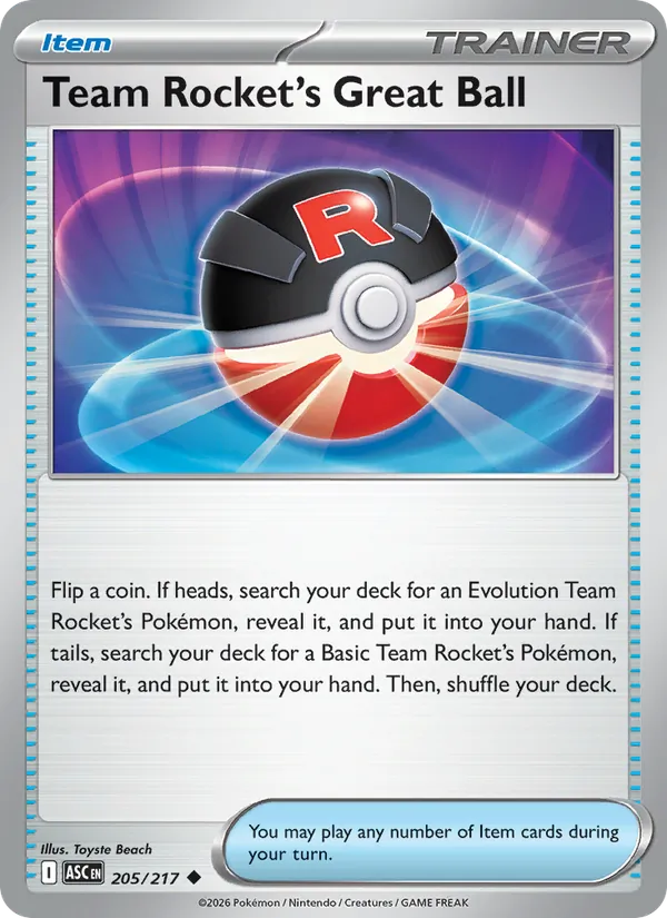 Team Rocket's Great Ball 205/217