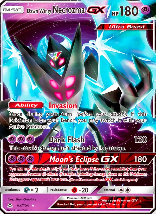 Dawn Wings Necrozma GX 63/156