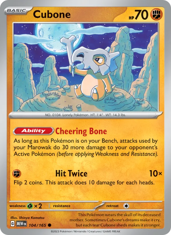 Cubone 104/165