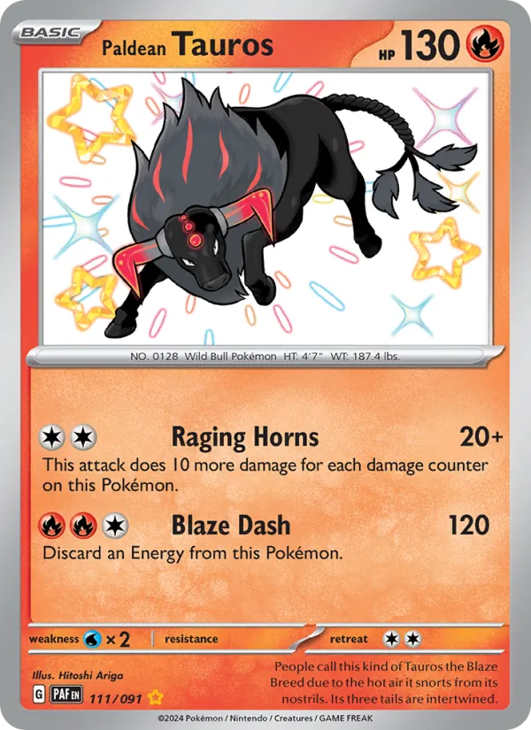 Paldean Tauros 111/91
