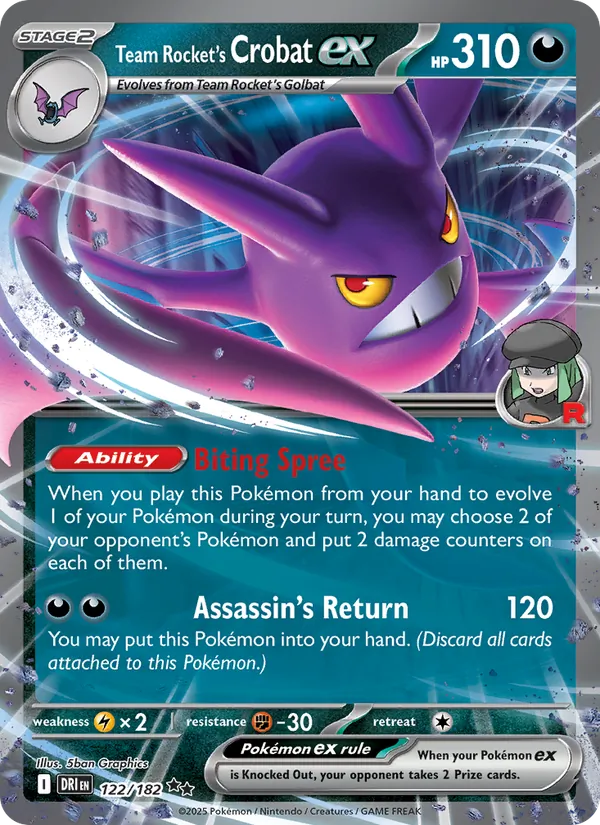 Team Rocket's Crobat ex 122/182