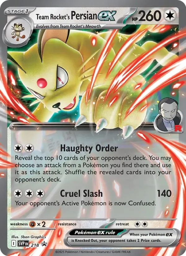 Team Rocket's Persian ex 218/225