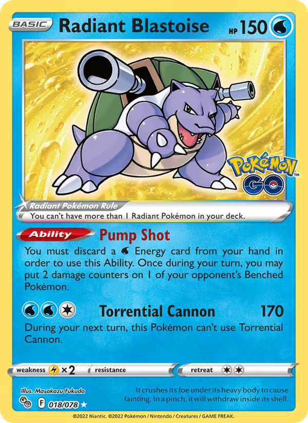 Radiant Blastoise 018/78