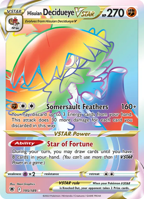 Hisuian Decidueye VSTAR 195/189
