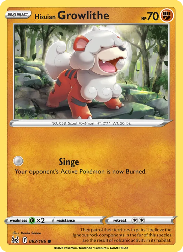 Hisuian Growlithe 083/196