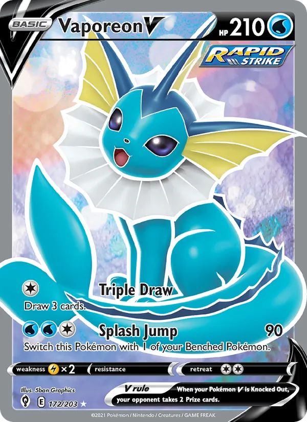Vaporeon V 172/203